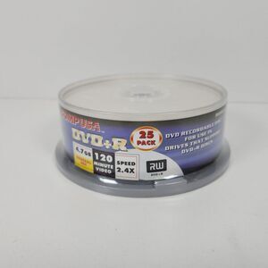 25 Pack‎ COMPUSA DVD+R  Recordable Disc 4.7GB 120 Minute Sealed New